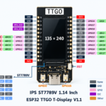 Pinout diagram of the classic LILYGO TTGO T-Display V1.1